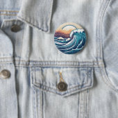 Sunrise Seashore: Kustvlakken Collecties Ronde Button 5,7 Cm (In situ)