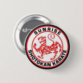 Sunrise Shotokan Karate Badges Ronde Button 5,7 Cm (Voorkant /achterkant)