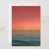 Sunrise Skies Ocean Moon Faire-part de mariage (Dos)
