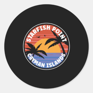 Sunrise Starfish Point Cayman Islands Ronde Sticker