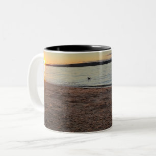 Sunrise strand Coffee Mugs Tweekleurige Koffiemok