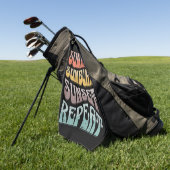 Sunrise Sunburn Sunset Herhalen Golfhanddoek (Groen)