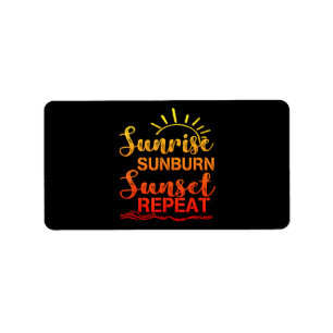 Sunrise Sunburn Sunset Herhaling Retro Summer Etiket