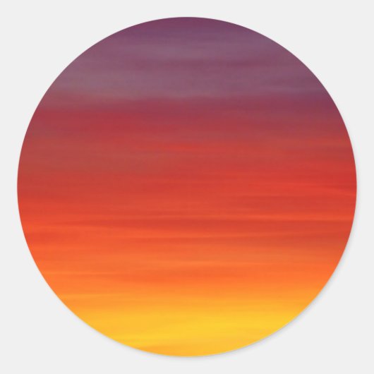 Sunrise Sunset Dawn Sky Ronde Sticker (Voorkant)