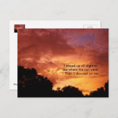 Sunrise Sunset drôle carte postale, jeu de mots, p (Devant / Derrière)