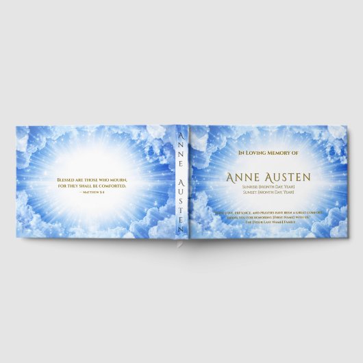 Sunrise & Sunset Funeral Guest Book Gastenboek (Volledig)