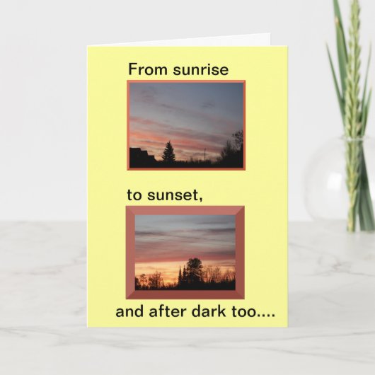 Sunrise/Sunset Moederdag Card Kaart (Voorkant)