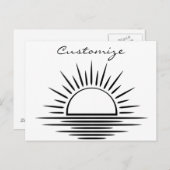 Sunrise/Sunset Reflection Thunder_Cove Briefkaart (Voorkant / Achterkant)