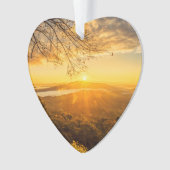 Sunrise Sunshine Dated Photo Custom Ornament (voorkant)