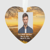 Sunrise Sunshine Dated Photo Custom Ornament (achterkant)