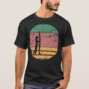  Sunrise Surfer Meisje Throwback Retro Gift T-shirt