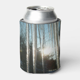 Sunrise Through Icicles Winter Natuur Fotografie Blikjeskoeler