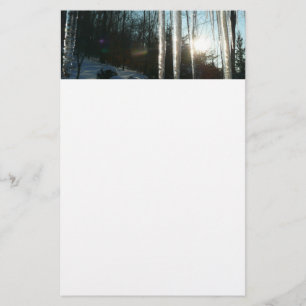 Sunrise Through Icicles Winter Natuur Fotografie Briefpapier