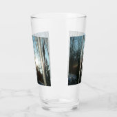 Sunrise Through Icicles Winter Natuur Fotografie Glas (Links)