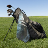 Sunrise Through Icicles Winter Natuur Fotografie Golfhanddoek (Groen)