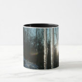 Sunrise Through Icicles Winter Natuur Fotografie Mok (Midden)