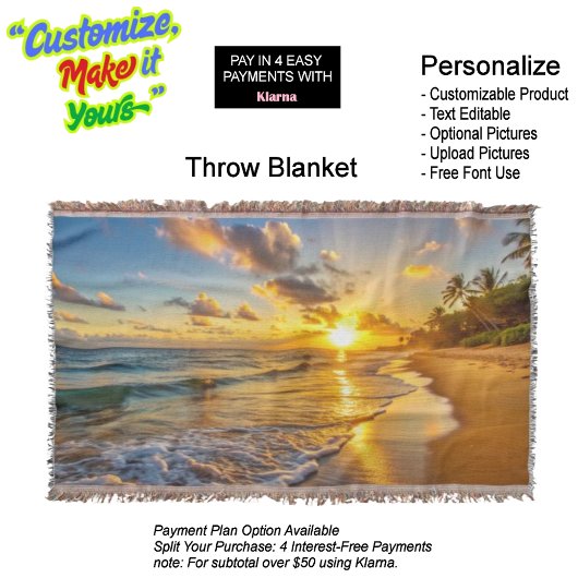 Sunrise Throw Blanket 2 Deken