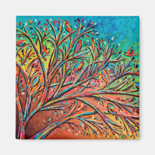 Sunrise Treetop Birds II Magneet