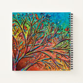 Sunrise Treetop Birds II Notitieboek (Achterkant)