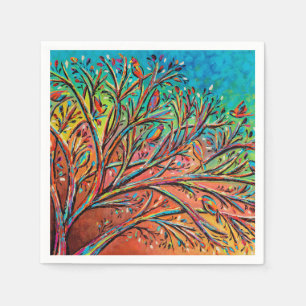 Sunrise Treetop Birds II Servet