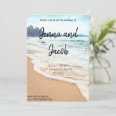 Sunrise Tropical Beach Wedding Invitation (Debout devant)