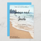 Sunrise Tropical Beach Wedding Invitation (Devant / Derrière)