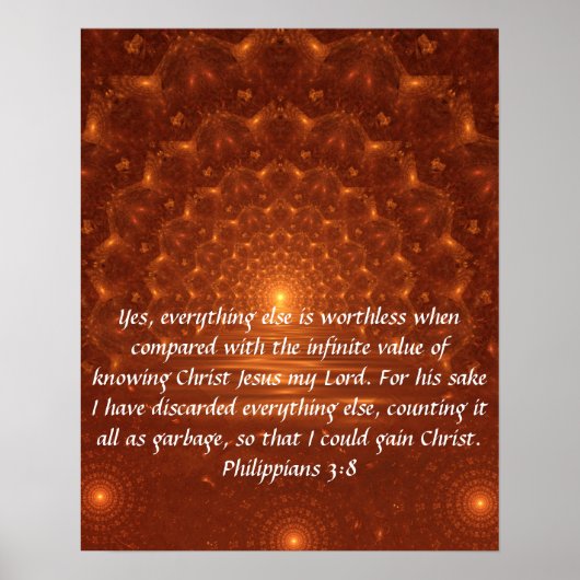 Sunrise tweedubbele Philippians 3:8 poster (Voorkant)