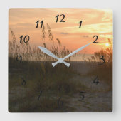 Sunrise Tybee Island, Géorgie Horloge murale (Recto)