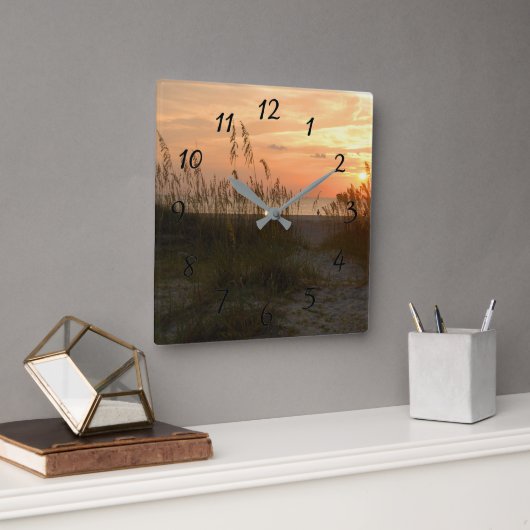 Sunrise Tybee Island, Géorgie Horloge murale (Bureau)