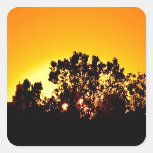 Sunrise Vierkante Sticker (Voorkant)