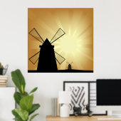 Sunrise Windmills Poster (Thuiskantoor)