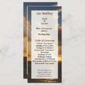 Sunrise with Clouds St. Martin Wedding Programme Programma (Voorkant / Achterkant)