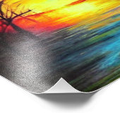 Sunrise Wood Foto Afdruk (Hoek)