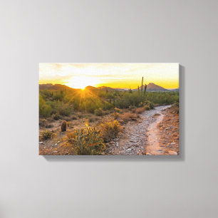 Sunrize Over Arizona Trail Canvas Afdruk