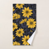 Sunroot, tournesol sauvage en jaune et bleu (Serviette à main)