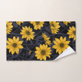 Sunroot, tournesol sauvage en jaune et bleu (Serviette à main)