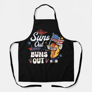 Suns Out Buns Funny Hot Dog Patriotic USA 4th Schort
