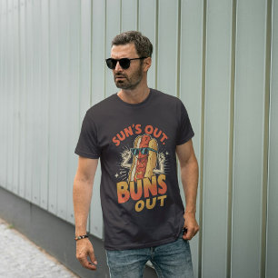 Sun's Out Buns Out - Grappige Hotdog Pun Zomer BBQ T-shirt