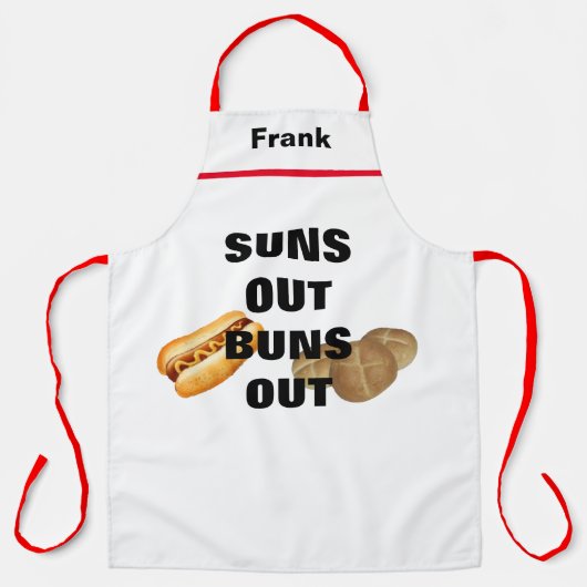 Suns Out Buns Out Schort - Aangepaste naam Funny G (Voorkant)