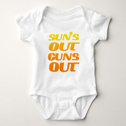 Sun's Out Pistolen Fun fitness and gym Romper (Voorkant)