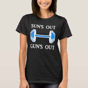 Sun's Out Pistolen uit Barbell Graphic Bodybuildin T-shirt
