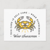 Sunscreen spf dermatologist self care sun reminder briefkaart (Voorkant)