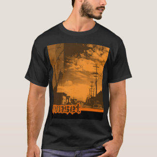 sunset7 - on Black T-shirt