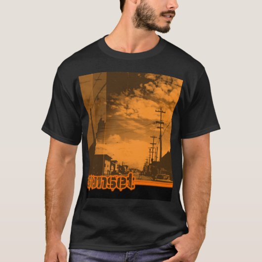 sunset7 - on Black T-shirt (Voorkant)