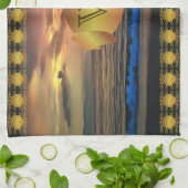 Sunset 1577 theedoek (Gevouwen)