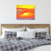 Sunset 2443 Art Canvas Afdruk (Insitu (Slaapkamer))