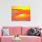 Sunset 2443 Art Canvas Afdruk (Insitu (Woonkamer))