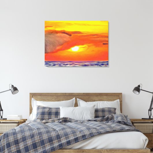 Sunset 2443 Art Canvas Afdruk (Insitu (Slaapkamer))