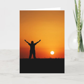 Sunset aanbidding Wenskaart Kaart