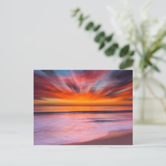 Sunset abstract uit Tamarack Beach Briefkaart (Staand voorkant)